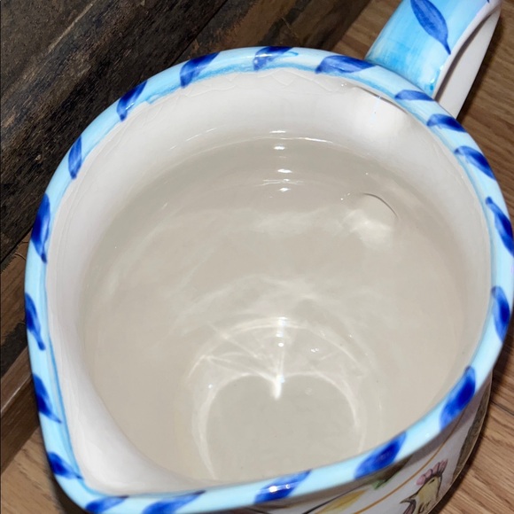 Hand-Painted Rooster Ceramic Pitcher - Picture 5 of 8
